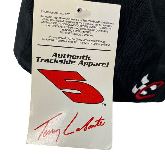 Vtg Terry Labonte #5 Kelloggs NASCAR Racing Hat w/ Collectors Pins 1999 Fan Club - Picture 5 of 16